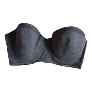 Gray Strapless Bra